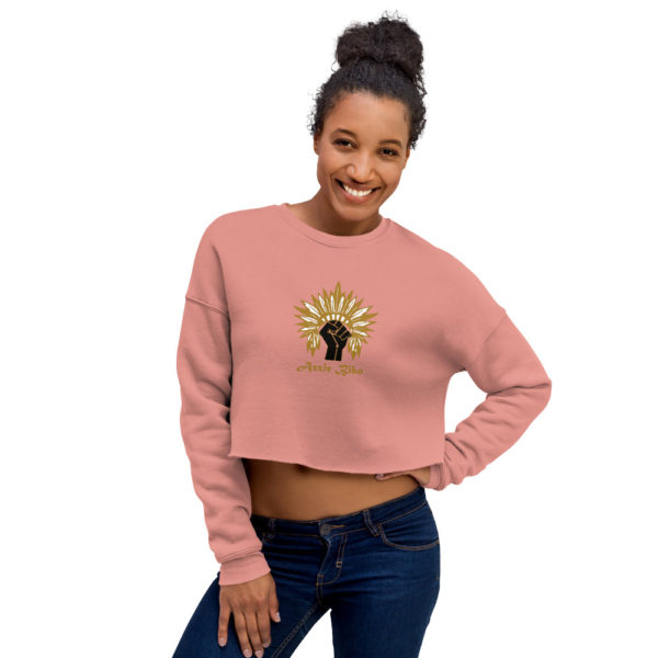 Azzie Biko Crop Sweatshirt - Indian - Peach