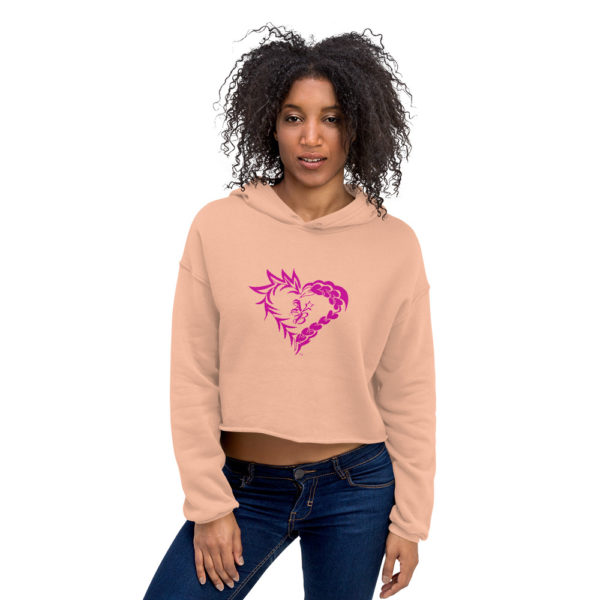 Azzie Biko Crop Hoodie - Women - Peach